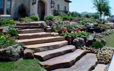 Stone steps to house