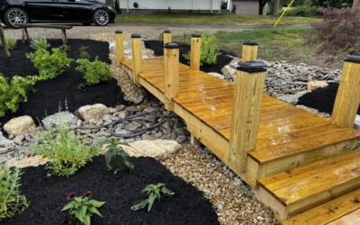 Wooden garden walkway